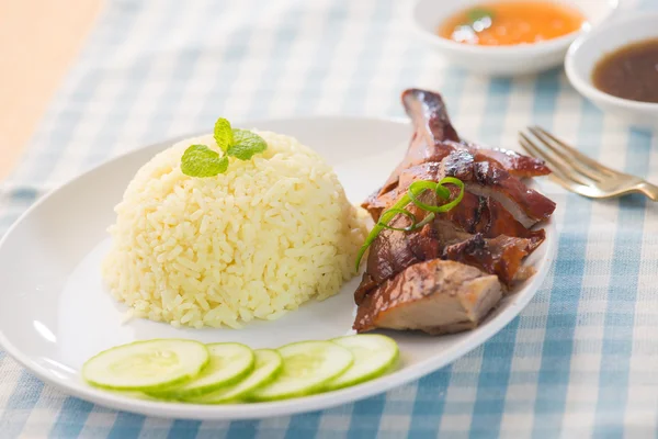 Asian duck rice — Stock Photo, Image