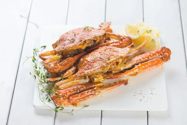 Chili crabs   in restaurant — Stock Photo, Image