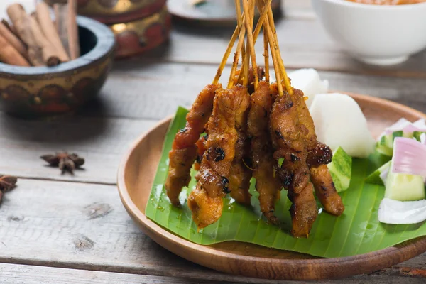 Delicious malaysian satay — Stock Photo, Image