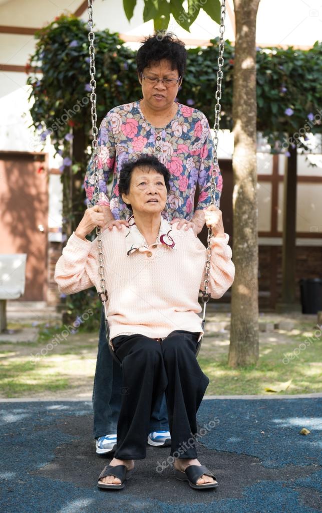 two chinese senior women