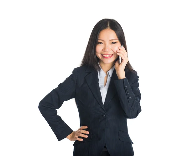 Asiatische Geschäftsfrau auf einem Telefon — Stockfoto