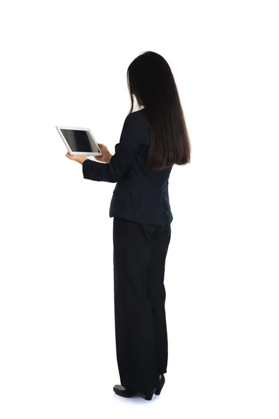 Asiatico business donna su tablet — Foto Stock