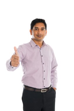 başparmak ile Hint businesman