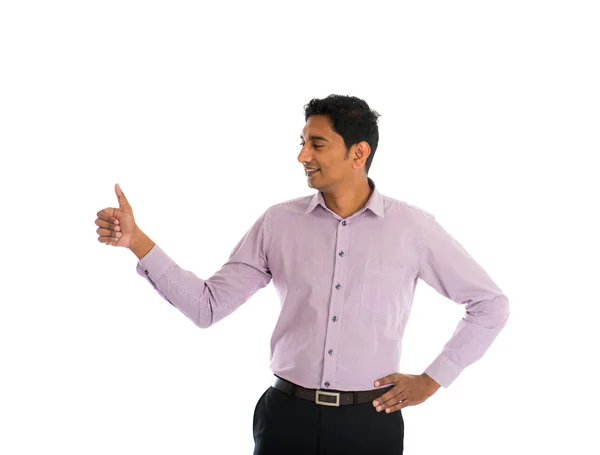 Indian businesman with thumb up — Stock Photo, Image