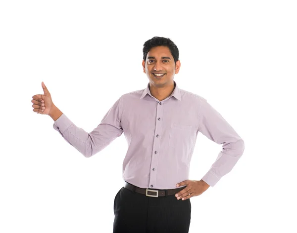 Indian businesman with thumb up — Stock Photo, Image