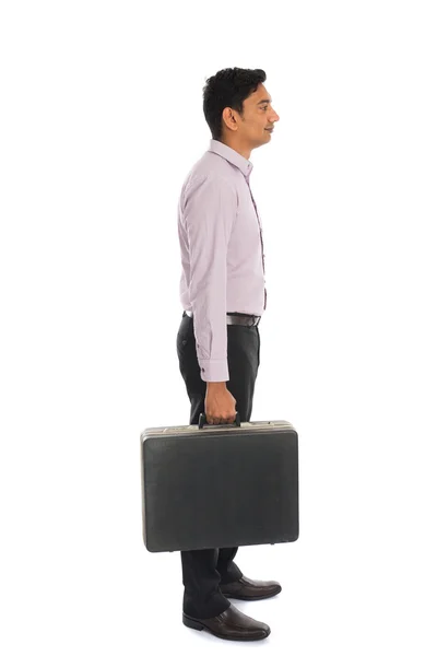 Indian businessman  with suitcase — Stock Photo, Image