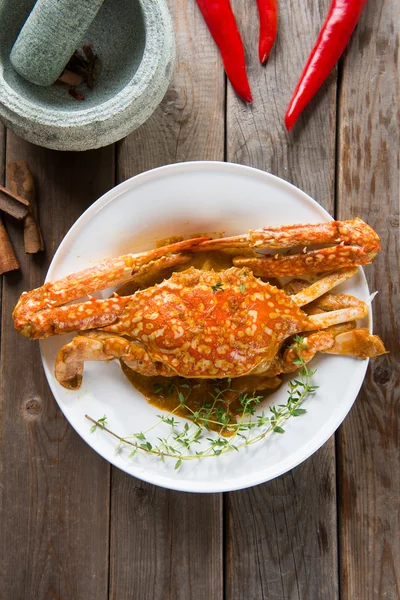 Chili krabba asiatiska rätter — Stockfoto