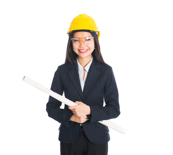 Asiático mujer ingeniero — Foto de Stock