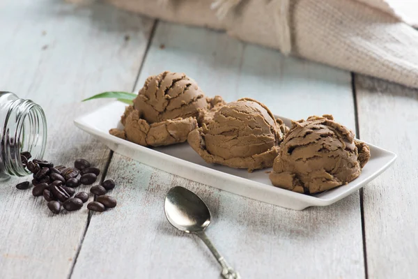 Coffee ice cream — Stock Photo, Image