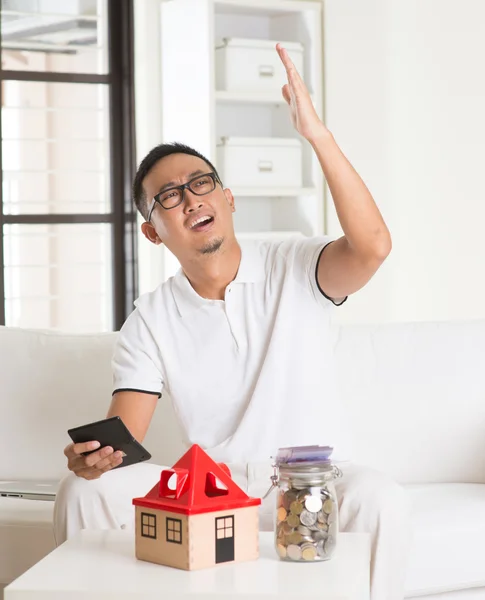 Asian man in stress — Stock Photo, Image