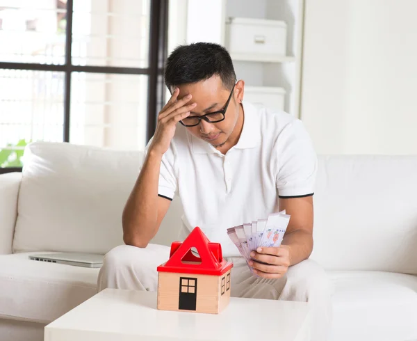 Asian man in stress — Stock Photo, Image