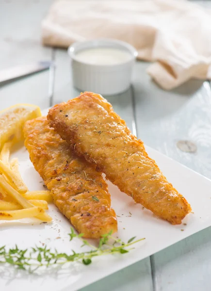 Anglické Fish and chips — Stock fotografie