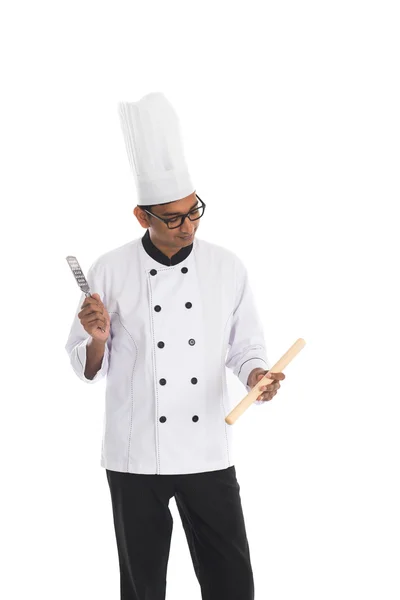 Indiase mannelijke chef-kok — Stockfoto