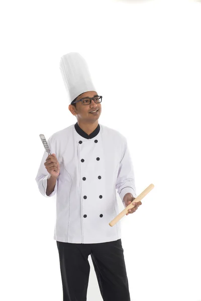Indiase mannelijke chef-kok — Stockfoto