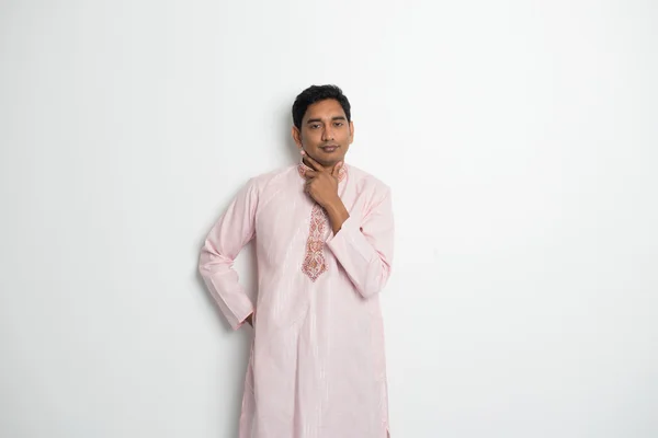 Traditional indian male thinking — Stock Photo, Image
