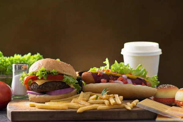 Menu de fast food — Fotografia de Stock