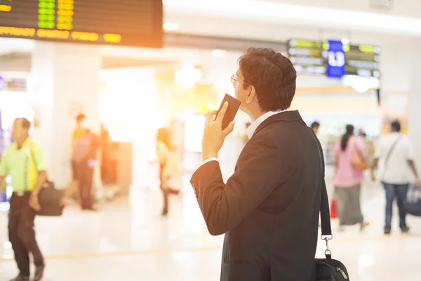 Indian male at airport terminal — Stock Photo, Image