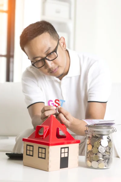 Man worried about property taxes — Stock Photo, Image