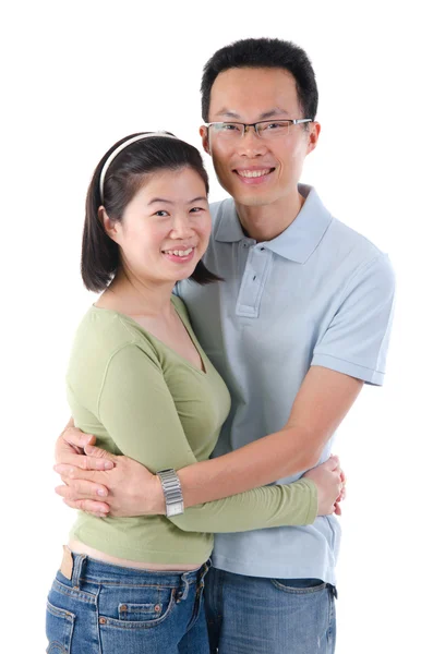 Happy young Asian couple — Stock Photo, Image