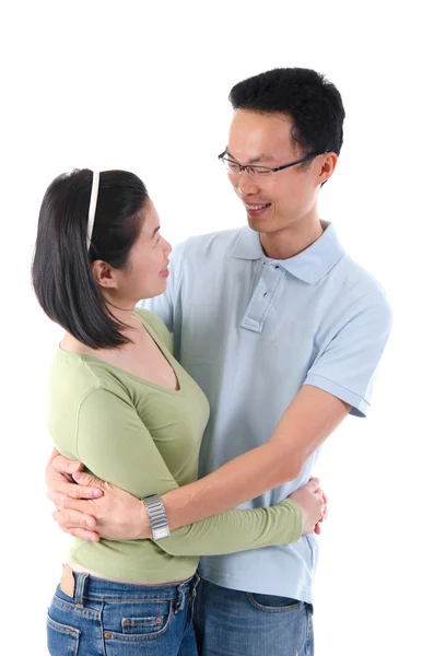 Happy young Asian couple — Stock Photo, Image