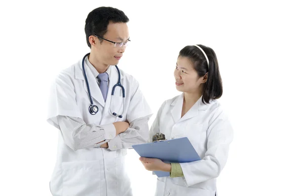 Asian doctor and nurse — Stock Photo, Image