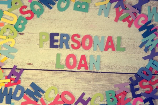 Personal loan word block — Stock Photo, Image