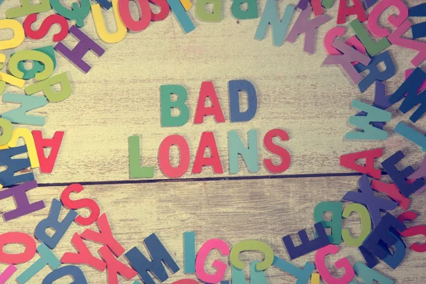 Bad loans word block — Stock Photo, Image