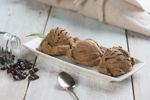 Coffee ice cream — Stock Photo, Image