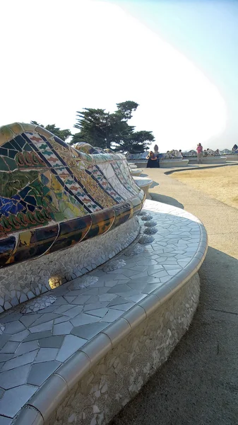 Bench in Park Guell. — Stock Photo, Image