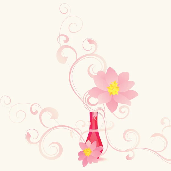 香りピンク花 — ストックベクタ