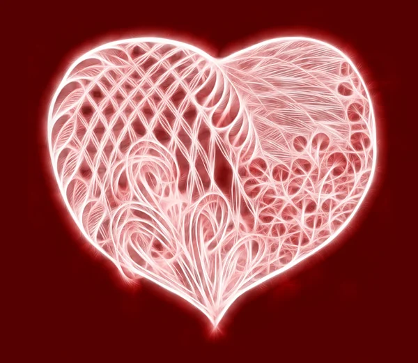 Φωτεινό σχήμα καρδιάς φόντο — Φωτογραφία Αρχείου