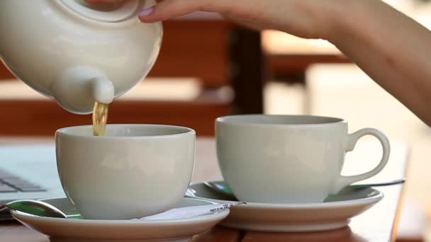 Dos tazas de té — Vídeos de Stock