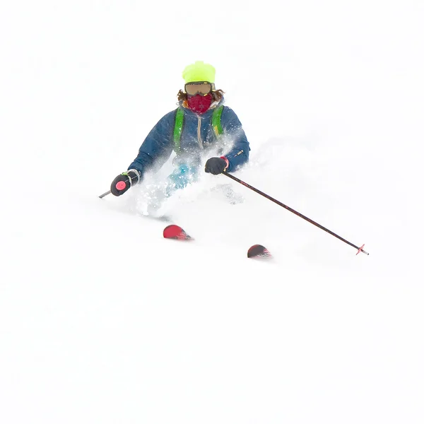 Freerider in un neve in polvere — Foto Stock