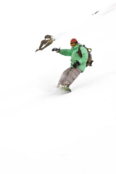 Freerider auf der Piste — Stockfoto