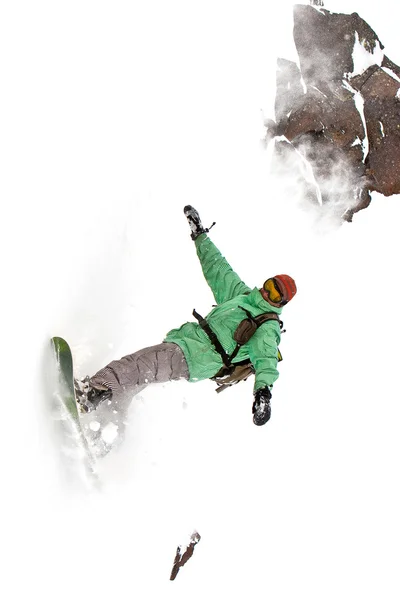 Freerider on the slope — Stock Photo, Image