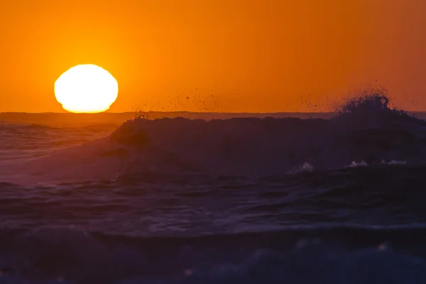 Pôr do sol no mar — Fotografia de Stock