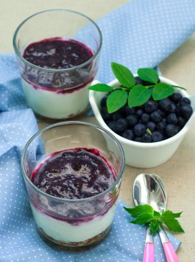 yoğurt ve yaban mersini