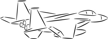 İzole uçak siluet