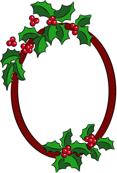 Kerstmis holly banner — Stockvector