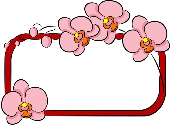 Bannière d'orchidée — Image vectorielle