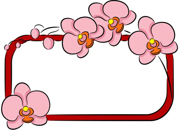 Orchidej nápis — Stockový vektor