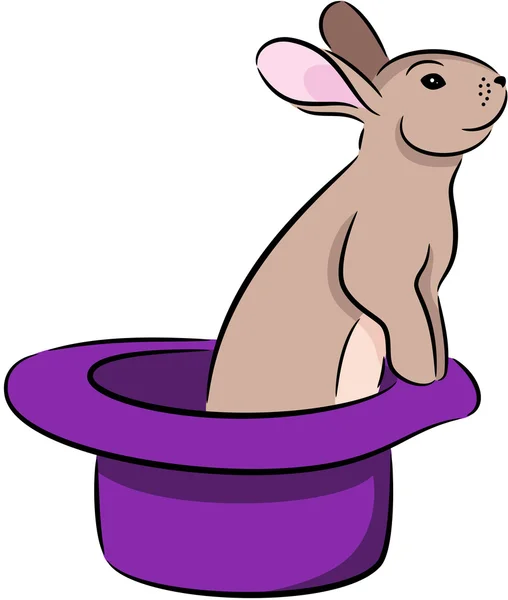 Lapin au chapeau — Image vectorielle