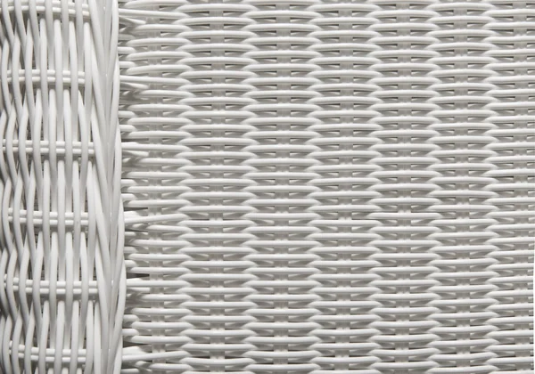 Basket Texture Weave Pattern, White Wicker Background — Stock Photo, Image