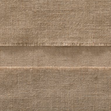 Çuval bezi sorunsuz kumaş kenarı arka plan, şerit çuval bezi çerçeve