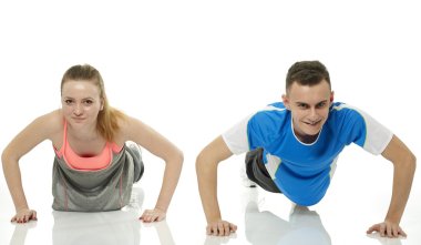 erkek ve kız şınav