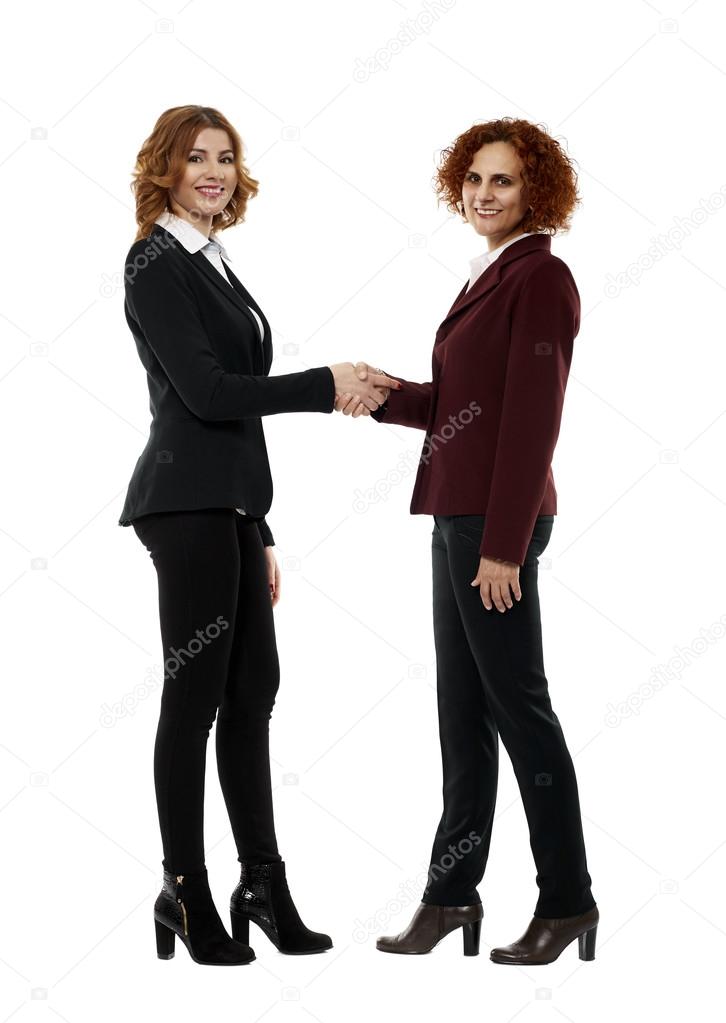 business women shaking hands