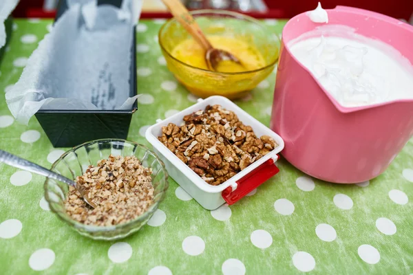 Ingredients for homemade cake — Stock Photo, Image