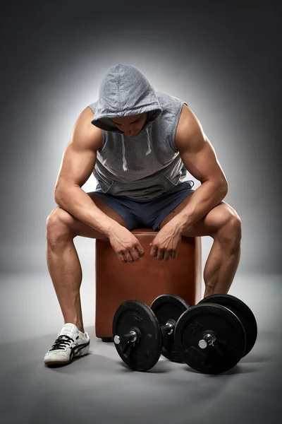 Athlete at the end of his training — Stock Photo, Image