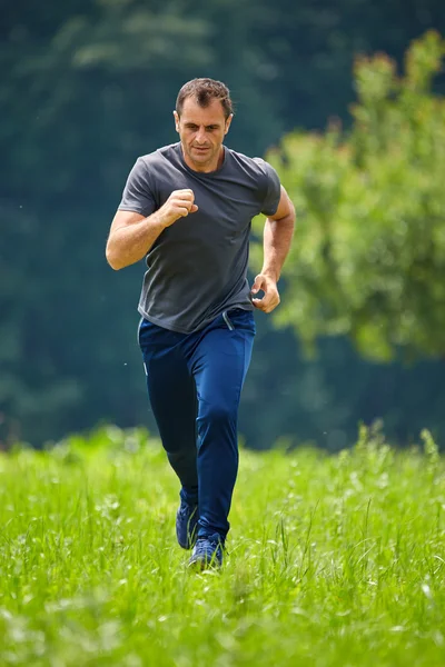 Treinamento de corredor de maratona — Fotografia de Stock