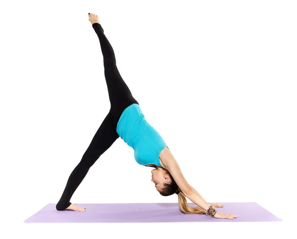 Insegnante di yoga praticare yoga — Foto Stock